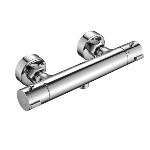 ZYNUHMO Termostato per doccia, rubinetto doccia con blocco di sicurezza a 40 °C, rubinetto termostatico per la doccia, pulizia rimovibile, cromato