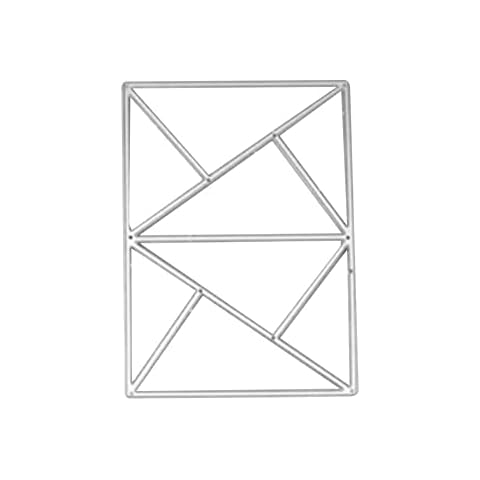 wouwaft Rectangle Grid Frame Cutting Dies Triangle Metal Die Cut Stencils Nesting Die for DIY Scrapbook Card Making Album Paper Card Decorative Cover