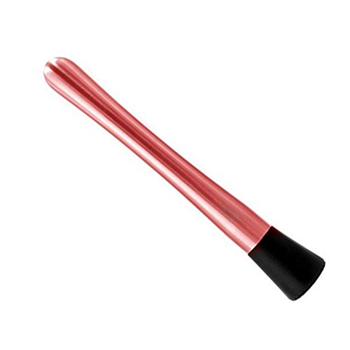 Pilon à cocktail en acier inoxydable et tête rainurée en nylon plaqué cuivre Cover