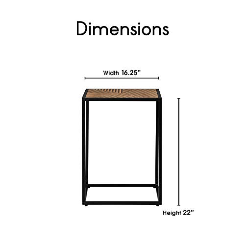 Elle Decor Julian Side Table, Black - Thumbnail 3