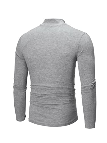 Cacharrel Blusa Masculina Gola Alta Segunda Pele (GG, Cinza)