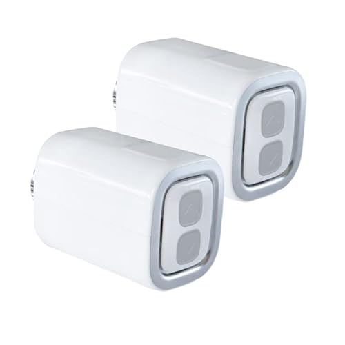 Preisvergleich Produktbild Shelly TRV (Heizkörperventilsteuerung) intelligent Temperaturregelung, WLAN-fähig, bis zu 2 Jahre wiederaufladbarer Akku, steuert Kessel und Pumpe, kompaktes Design, Weiss / Opulenter Garten, Pack of 2