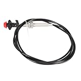 10Ft Universal Control Cable: 2 Inch Black Knob for Car, Truck and Industrial Use, Multipurpose 55204 Replacement