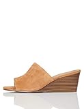  Amazon-Marke: find. Mule Wedge Leather Peeptoe Pumps, Braun (Caramel), 39 EU