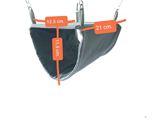 Image of Grey Color Bird Nest House Hammock Hanging, Hideaway for Small Birds sush as Budgies Cockatoo Lovebird.