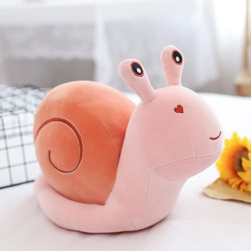 OPHRBU Pink 12-inch Cute Cartoon Snail Plush Doll Soft Toy for Kids
