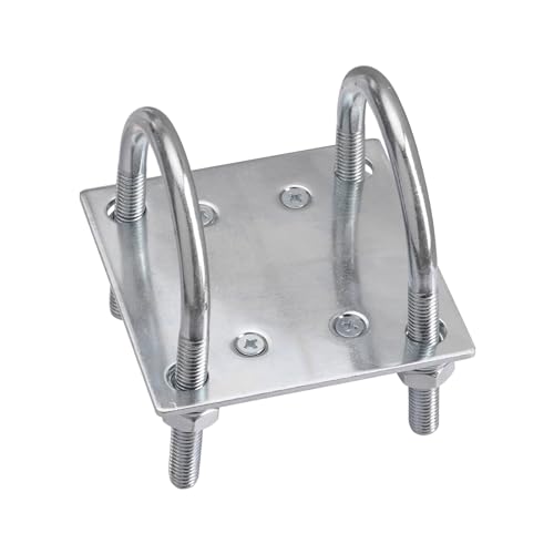 Bingfu Adaptador de Tubo para Antena Starlink Kit de Soporte de Abrazadera con Perno en U Resistente para Antena Parabólica de TV al aire Libre / Lora / Mástil WiFi / Juego de Montaje Universal - imagen 3