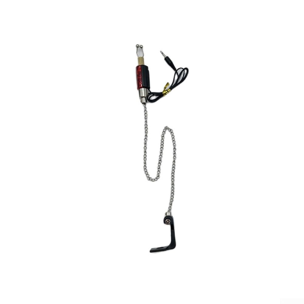 Yhenlovtt Led Illuminated Flashing Carp for No Fishing Flexible Having Colorful Bite Bobbins 4pack Line Clip Alarms for battery Required Compat (RED)