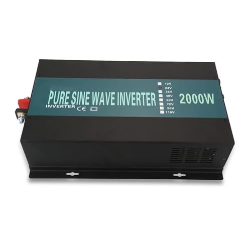 Convertidor Corriente 2000W 12V 220V Onda Sinusoidal Pura Energía Inversor Solar Generador Panel Solar Inversor DC AC Convertidor 24V/48V A 110/120V/230V/240V Convertidor(12V,240V_Universal)