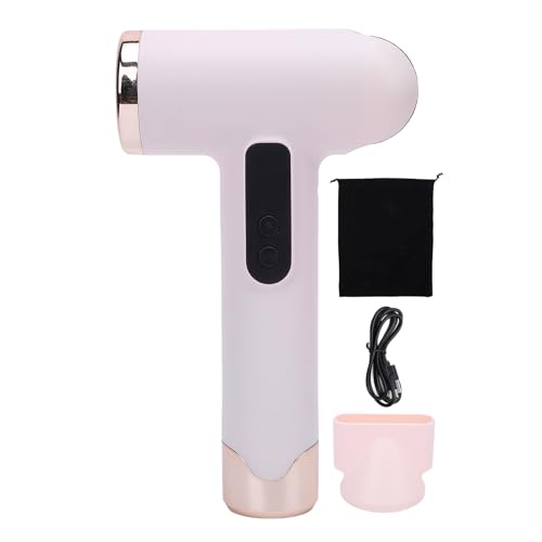 Secador de Pelo, Secador de Alta Velocidad de 100000 RPM para Secado Rápido, Batería Recargable de 15000 MAh, Secador Portátil para Viajes en Casa, con Boquilla (Rosáceo)