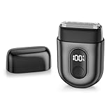 Electric Razor for Men, Mini Electric Foil Shavers, IPX7 Waterproof Wet Dry Face Razor, Portable Travel Electric Shaver, Led Display, USB Type-C Charging