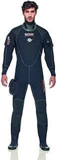 SEAC Men's Warmdry 4mm Neoprene Dry Suit, Black, Large