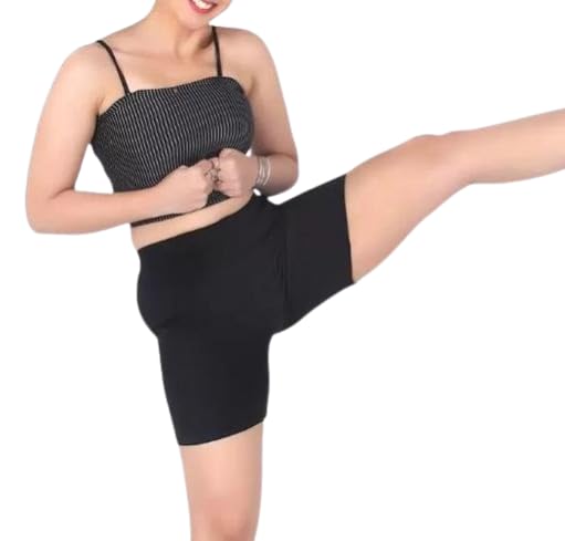 Activewear Solid Shorts Cotton Blend for Women Girls-image-10