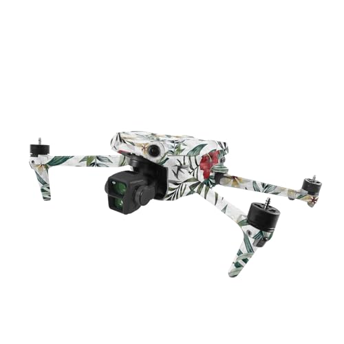 Image of MightySkins Carbon Fiber Skin Compatible with DJI Air 3 - Tropical Hibiscus | Protective, Durable Textured Carbon Fiber Finish | Easy to Apply