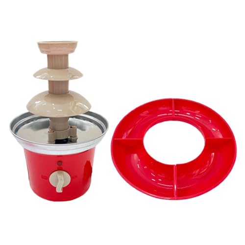 Fontaine À Fondue – Fontaine À Chocolat Pour Fêtes | Fondue Au Chocolat Avec Plateau De Fruits | Fontaine À Fondue Au Chocolat En Acier Inoxydable De 24 Cm, Outil De Cuisine Réutilisable