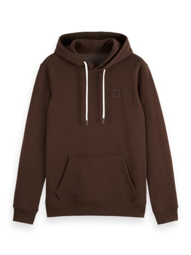 Scotch & Soda Seasonal Core Kapuzenpullover mit regulärer Passform mit Logo, Demitasse 201, S – Ansicht 1