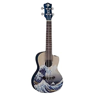 Luna Guitars UKE GWC Ukulélé Concert Marron - Les Beatles, Paul McCartney, John Lennon, RIngo Starr, George Harrison