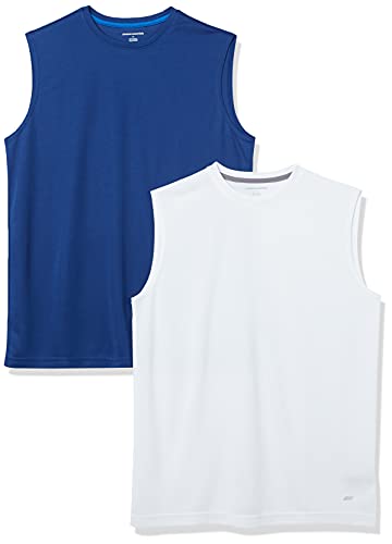 Image of Amazon Essentials Men's Gym Tank Tops, Moisture-Wicking Dry Fit Breathable Muscle Shirts, Pack of 2