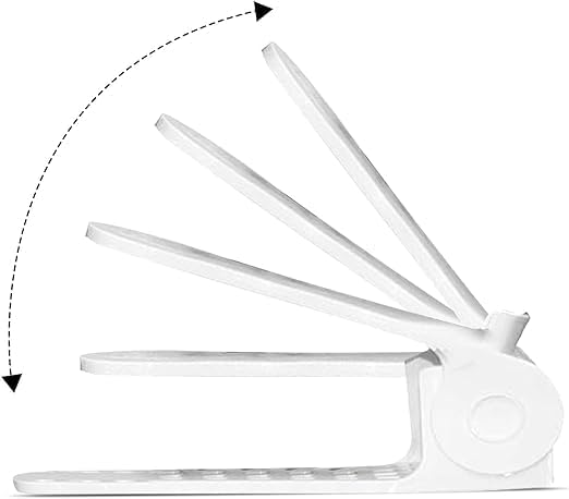 Miniatura 9 de Shopeal - Organizador de ranuras para zapatos, con estante ajustable para zapatos, apilador de almacenamiento y ahorro de espacio, soporte para