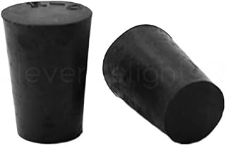 10 Pack - CleverDelights Solid Rubber Stoppers | Size 0 | 17mm x