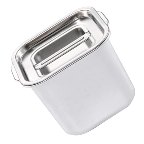 OFFSCH Stainless Steel Condiment Pot with Lid Versatile Seasoning Container for Salt Pepper and Spices Capacity Storage Jar for Kitchen Organization and Easy Access