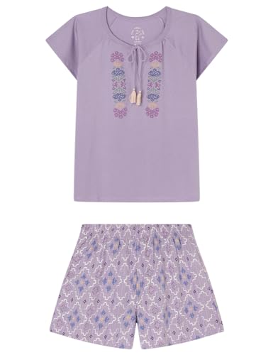 women'secret Pijama Corto Daily Marrakech, Juego de Pijama Mujer, Light Purple, M