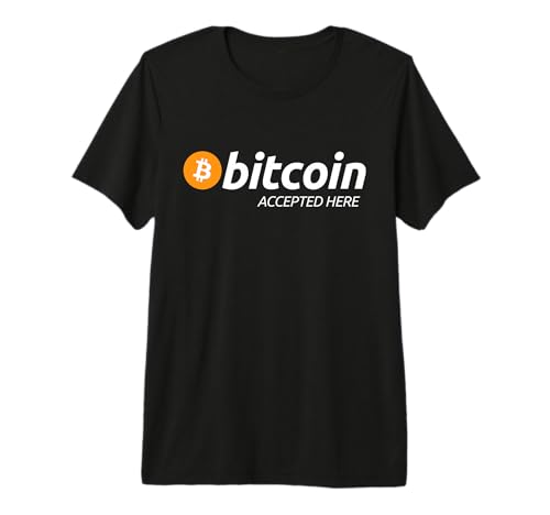 Bitcoin accettato Qui Regalo per investitori di Trader di Maglietta