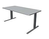 Tablero de la mesa: gris claro. Estructura: plata