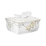 Flower Pattern Ceramics Tissue Paper Holder Box Cover Case Household European Porcelain Napkin Holde