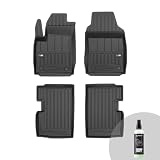 FROGUM ProLine 3D Set Esclusivo di tappetini auto per Fiat 500 dal 2007 | Materiale TPE durevole | Bordini più alti