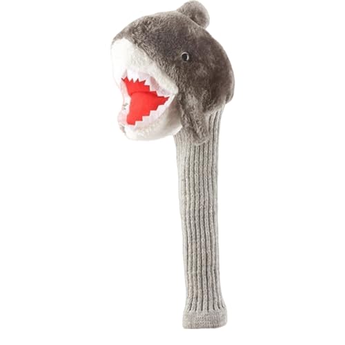 Couvre-chef de golf souple en peluche requin pour protéger les têtes de club
