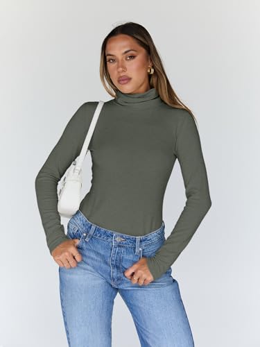 Image of Trendy Queen Women's Turtleneck Long Sleeve Shirts Basic Underwear Tops Winter Clothes 2026