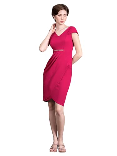 Image of Miss Chase Women's Sleeveless Collared Bodycon Above-Knee Polyester Dress