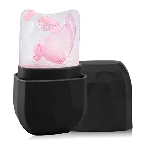 Ice Roller for Face and Eye,2023 Upgrated Diamond Ice Facial Roller,Facial Beauty Ice Roller Skin Care Tools, Ice Facial Cube, Gua Sha Face Massage, Silicone Ice Mold for Face Beauty (Black)