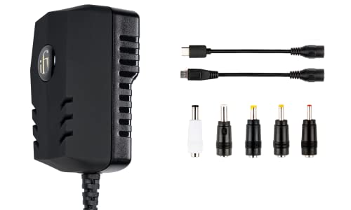 iFi iPower2 - Rauscharmes, Sauberes Audiophiles Netzteil - Aktive Rauschunterdrückung II - Geflochtenes Kabel - USB C/Micro zu DC-Adapter - 5 Steckergrößen - Upgrade Ihrer Elektronik [5V/2.5A]