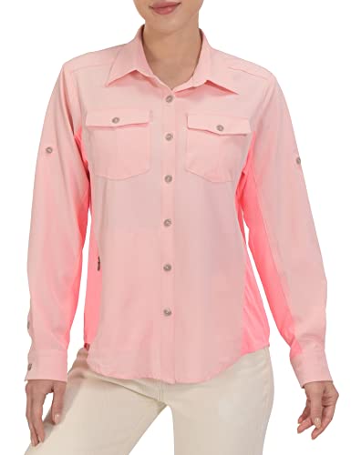 Little Donkey Andy Women's Stretch Quick Dry Water Resistant Outdoor Shirts Upf50+ For Hiking, Travel, Camping Pink Size Xs #TOP1