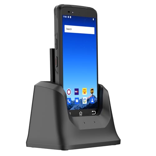 Rayoungtek Android Barcode Scanner 4+64GB Built-in Zebra SE4710 1D/2D/QR Barcode Scan Engine 4G Wireless PDA Enterprise Mobile Computer with Charging Dock for Warehouse & Logistics