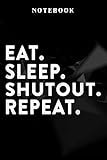 Shutout - Eat Sleep Shutout Repeat Hockey Goalie Art Notebook Planner: Softcover Journals to Write in for Women/Journal for Men/Writing Journal Notebook Lined, Organizer