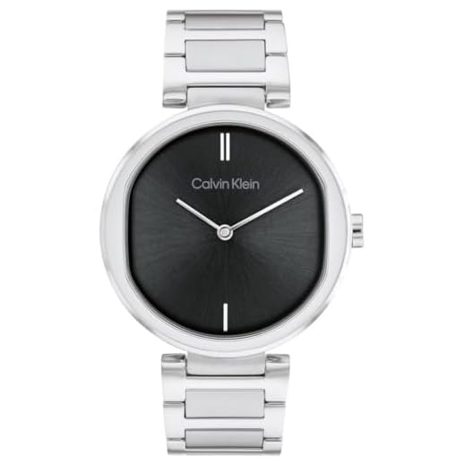 Calvin Klein Reloj Analógico de Cuarzo para Mujer Colección CK Sensation con Correa de Acero Inoxidable Plateada - 25200249