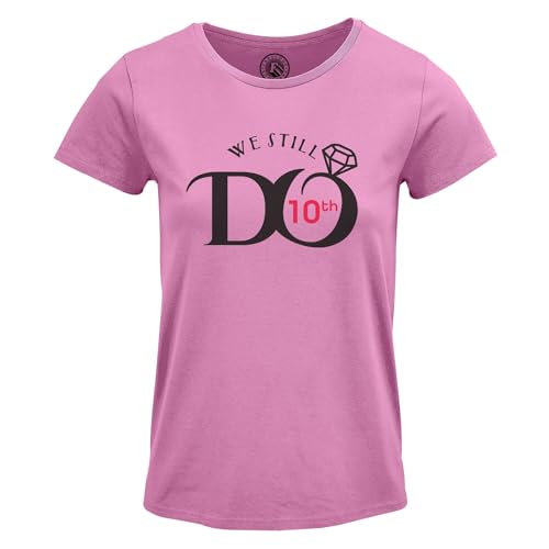 T-shirt femme col rond 10e anniversaire de mariage pour célébration de couple
