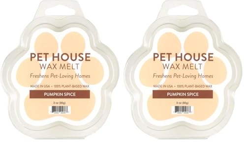 Image of One Fur All Pet House Wax Melts - Pumpkin Spice Pack of 4 - Pet Odor Eliminating Wax Melts - Long-Lasting Scented Wax Melts - Pet-Friendly Wax Melts - Natural Wax Melts