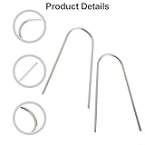 Car Radio Removal Tool Set, U-Style Stereo Extraction Pins for Double DIN, 2 Pack, Stainless Steel with Silver Finish - Image 3