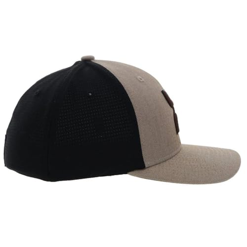Image of HOOEY Ash Flexfit Fitted Hat - Mid Profile 6-Panel Stretch Fit Everyday Casual Comfort Fitted Cap for Men and Women