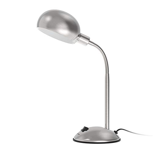 Lepower Metal Desk Lamp, Flexible Goose Neck Table Lamp, Eye-Caring Study Desk Lamp With E12 Lamp Base, Adjustable Desk Lamp For Living Room, Bedroom, Study Room And Office (Silver) #TOP16