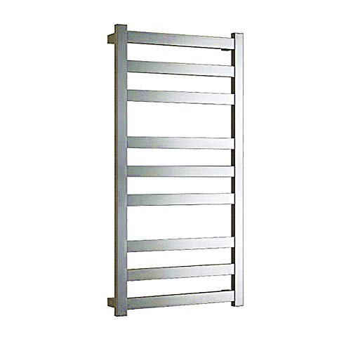 SCLHouiX Toallero eléctrico termostático Recto de 80 W, Calentador de Toallas montado en la Pared de 9 Barras, toallero eléctrico con Enchufe/cableado para baño 1060 * 500 * 110 mm, cableado ()