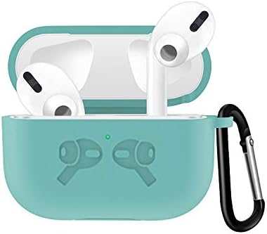 Elf Cat Shockproof Slim Liquid Silicone Anti-Fall 360 Protective Charging Case for Apple AirPods Pro (Mint Green)
