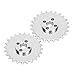 2 Pieces 24 Tooth Sprockets for Industrial Robot - 52 mm x 6.8 mm Zinc Alloy Toothed Chain Gear Compatible with Zhouyu 0.250 Inch Steel Chain Drive System Power Transmission