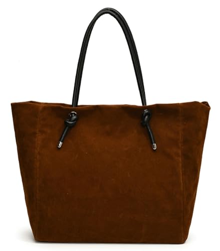 Slouchy Suede Hobo Bags Women Trendy Underarm Shoulder Bag Crescent Crossbody Purses Work College Travel Tote Handbag