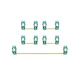 ljhnba Transparent Blue Gold Plated Plate Mounted Stabilizer for Mechanical Keyboard Plate YC66 Zeeyoo 68 YC96 Womier Plate Mounted Stabilizers Keyboard