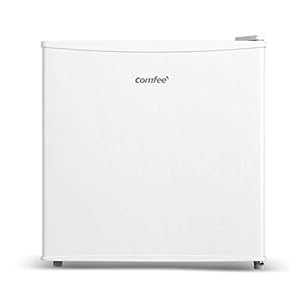 COMFEE’ 32L Gefrierschrank RCD53WH1 (E) Mini Gefrierschrank mit reversiblen Türscharnier, großer Platz-Tischgefrierschrank mit Feuerrückseite für Sicherheit, energiesparender Gefrierschrank – weiß